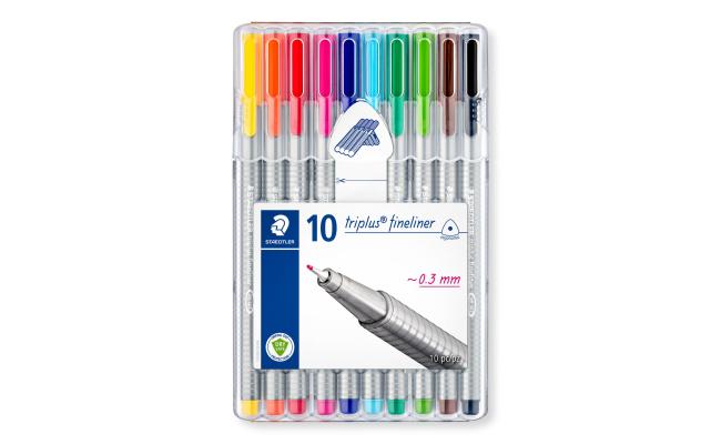 Staedtler Triplus Colour Fineliner Pens Pack of 10